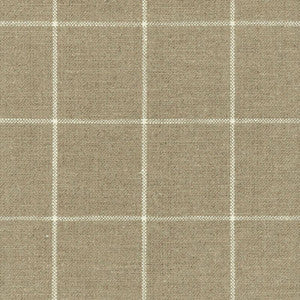 Glenariff Linen Check Natural 62110 by Schumacher Designer Fabric