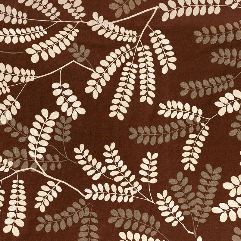 Locust Leaves Bark 62442 by Schumacher Designer Fabric By Nature 25.5" - Swanky Fabrics -
