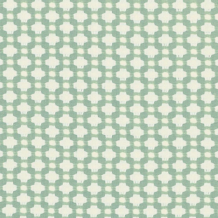 Betwixt Water/Ivory 62615 by Schumacher Designer Fabric Essentials: Small-Scale Upholstery 1.62" - Swanky Fabrics -