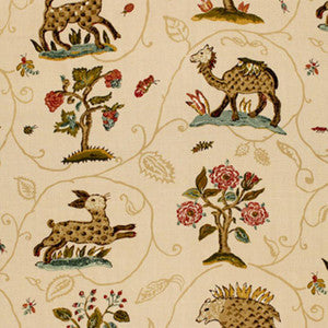 La Menagerie Cream 172760 by Schumacher Designer Fabric