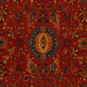 Jahanara Carpet Turkish Red 172790 by Schumacher Designer Fabric