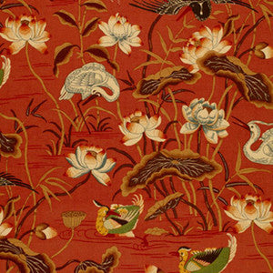 Lotus Garden Lacquer 172930 by Schumacher Designer Fabric