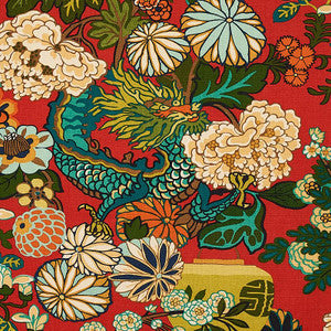 Chiang Mai Dragon Lacquer 173271 by Schumacher Designer Fabric