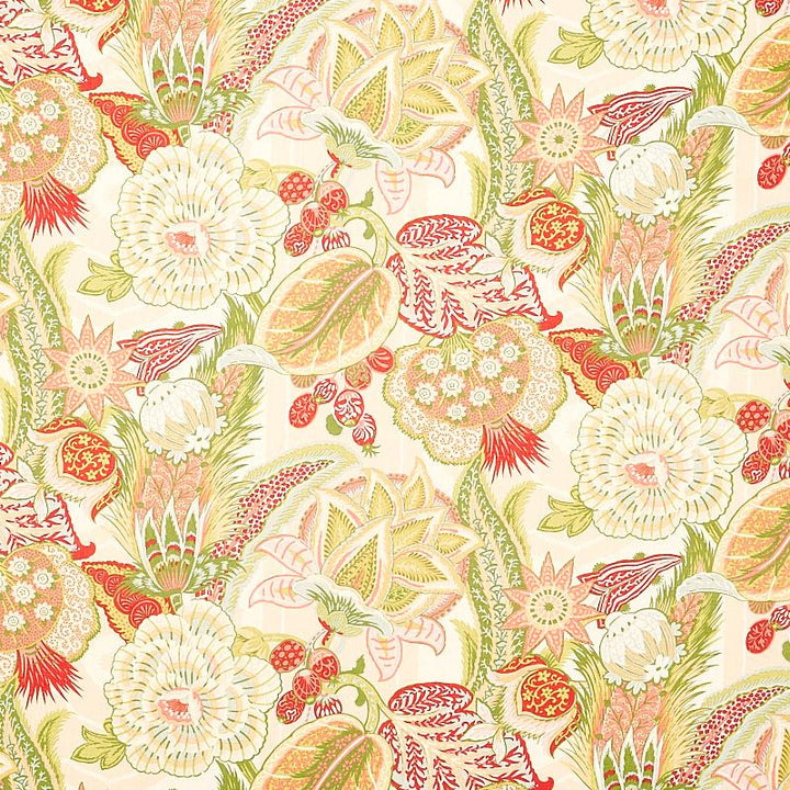Zanzibar Linen Print Melon 173521 by Schumacher Designer Fabric Schumacher Classics 29.0" - Swanky Fabrics -