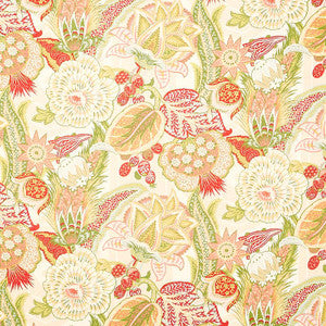 Zanzibar Linen Print Melon 173521 by Schumacher Designer Fabric