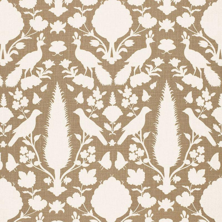 Chenonceau Fawn 173561 by Schumacher Designer Fabric Exuberant Prints 13.5" - Swanky Fabrics -