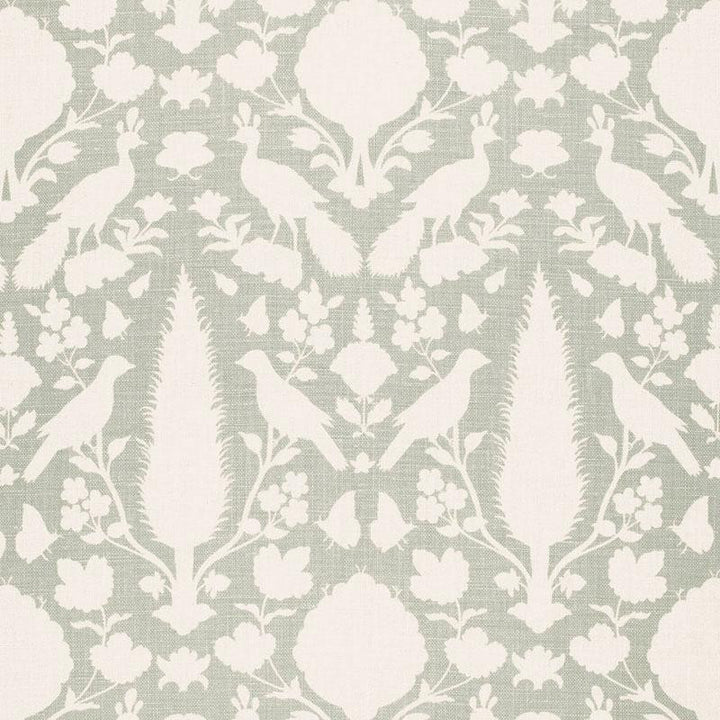 Chenonceau Aquamarine 173562 by Schumacher Designer Fabric Exuberant Prints 13.5" - Swanky Fabrics -