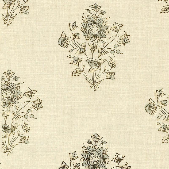 Beatrice Bouquet Mineral 173761 by Schumacher Designer Fabric Country Chic 13.5" - Swanky Fabrics -