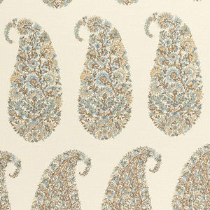 Shirala Paisley Aqua 173780 by Schumacher Designer Fabric