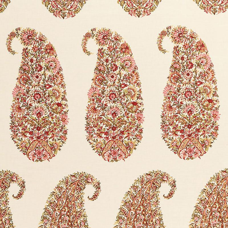 Shirala Paisley Berry 173781 by Schumacher Designer Fabric Classic Prints 13.5" - Swanky Fabrics -