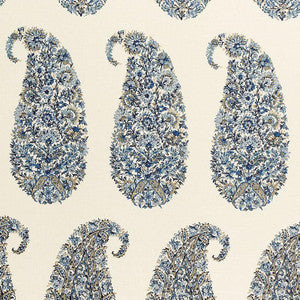 Shirala Paisley Delft 173783 by Schumacher Designer Fabric
