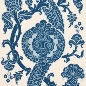 Shalkar Indigo 173902 by Schumacher Designer Fabric