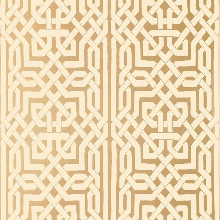 Malaga Gold 5005931 by Schumacher Designer Wallpaper Byzantium 27.0" - Swanky Fabrics -