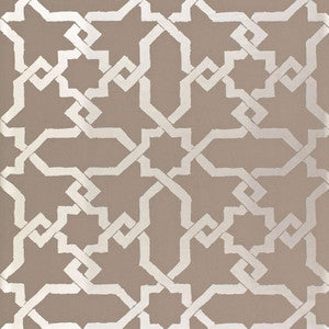 Cordoba Taupe / Silver 5005922 by Schumacher Designer Wallpaper