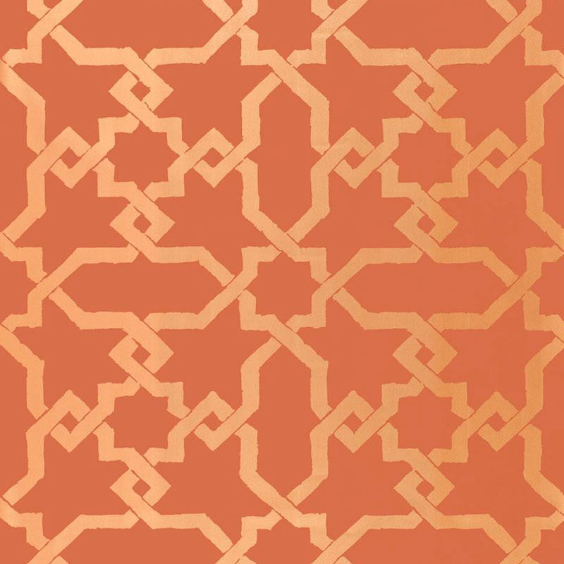 Cordoba Cinnabar 5005923 by Schumacher Designer Wallpaper Byzantium 13.5" - Swanky Fabrics -