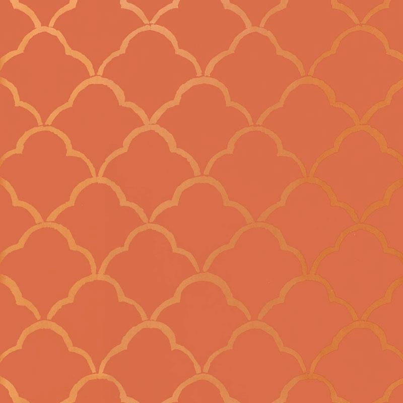 Costa Del Sol Cinnabar 5005943 by Schumacher Designer Wallpaper Byzantium 13.5" - Swanky Fabrics -