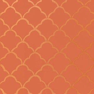 Costa Del Sol Cinnabar 5005943 by Schumacher Designer Wallpaper