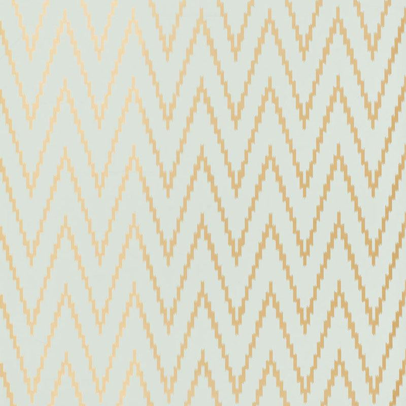 Kasari Ikat Aquamarine 5005991 by Schumacher Designer Wallpaper Byzantium 13.5" - Swanky Fabrics -