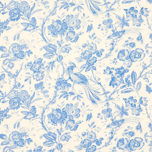 Birds Of Paradise Blue 1048044 by Schumacher Designer Fabric