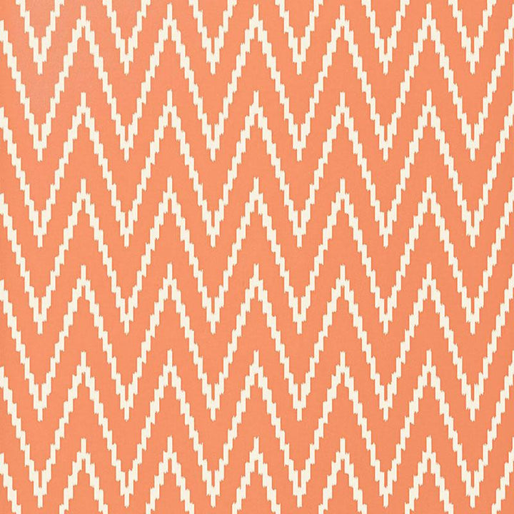 Kasari Ikat Terra Cotta 5005994 by Schumacher Designer Wallpaper Byzantium 13.5" - Swanky Fabrics -