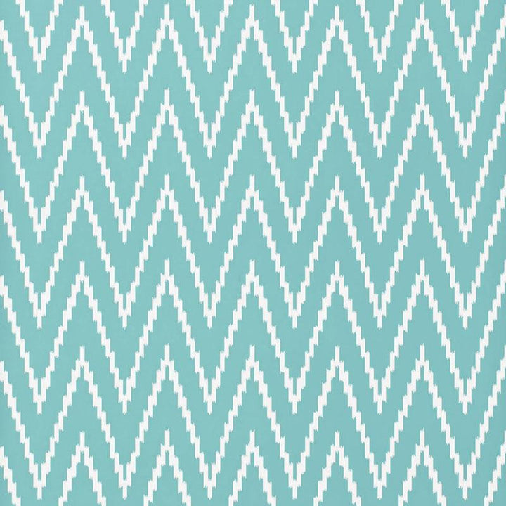 Kasari Ikat Azure 5005995 by Schumacher Designer Wallpaper Byzantium 13.5" - Swanky Fabrics -