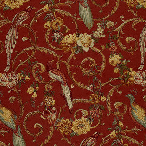 Madrigal Brick Red 1124001 by Schumacher Designer Fabric