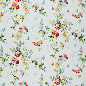 Chickadee Floral Sky 1235014 by Schumacher Designer Fabric