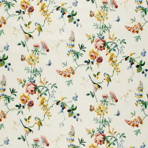 Chickadee Floral Primary 1235030 by Schumacher Designer Fabric