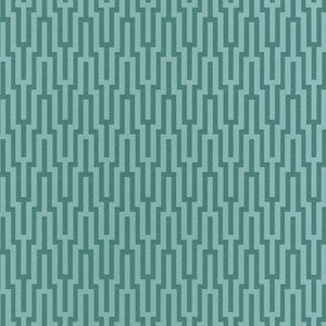 Metropolitan Fret Turquoise 5005894 by Schumacher Designer Wallpaper