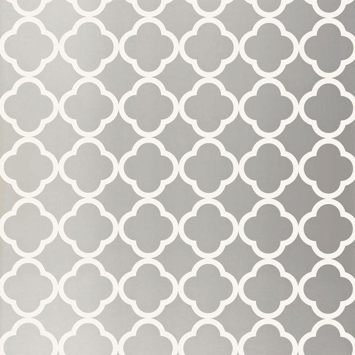 Morocco Silver 5005872 by Schumacher Designer Wallpaper Byzantium 4.5" - Swanky Fabrics -