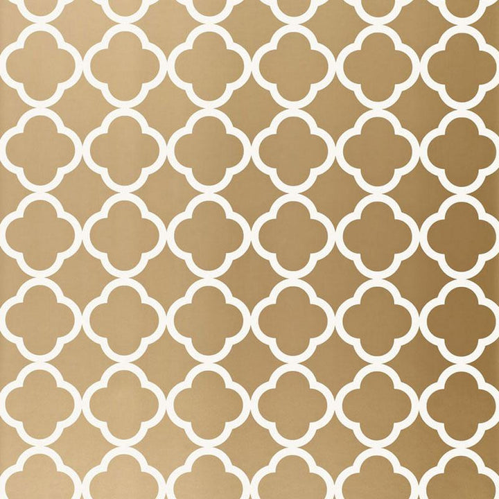 Morocco Antique Gold 5005873 by Schumacher Designer Wallpaper Byzantium 4.5" - Swanky Fabrics -