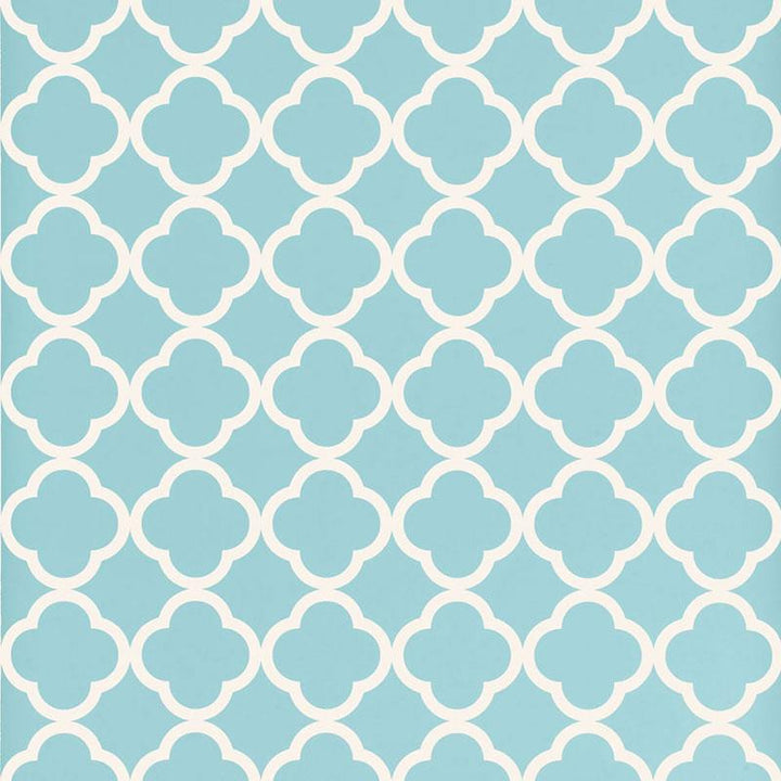 Morocco Azure 5005875 by Schumacher Designer Wallpaper Byzantium 4.5" - Swanky Fabrics -