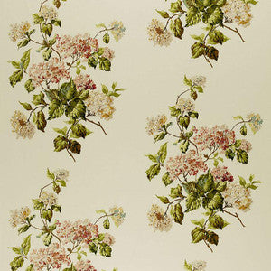 Summer Hydrangea Ivory 1315000 by Schumacher Designer Fabric