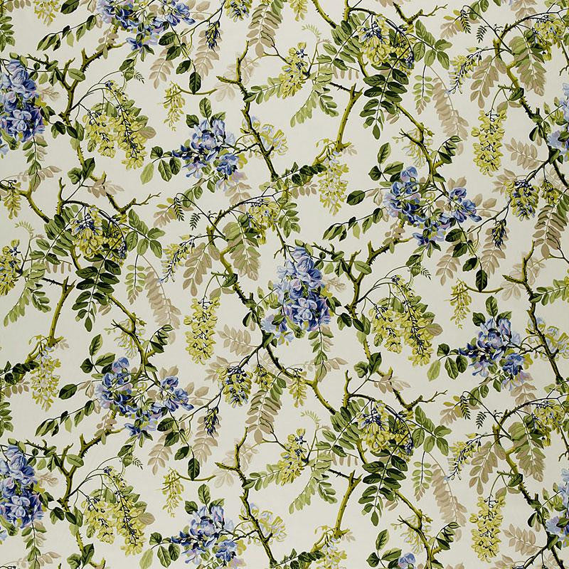Wisteria Vine Periwinkle 1318000 by Schumacher Designer Fabric Classic Prints 27.0" - Swanky Fabrics -