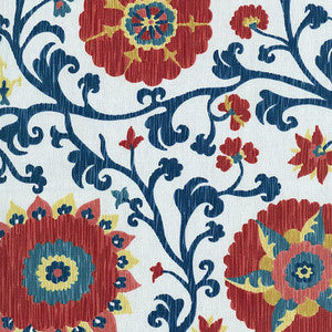 Fergana Embroidery Print Prussian 1327001 by Schumacher Designer Fabric