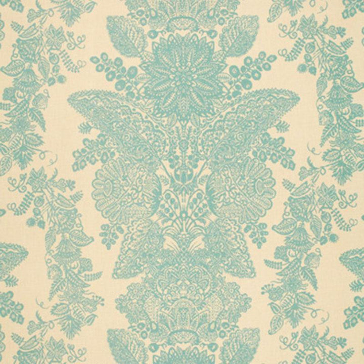 Lace Aqua 2643833 by Schumacher Designer Fabric Exuberant Prints 23.0" - Swanky Fabrics -