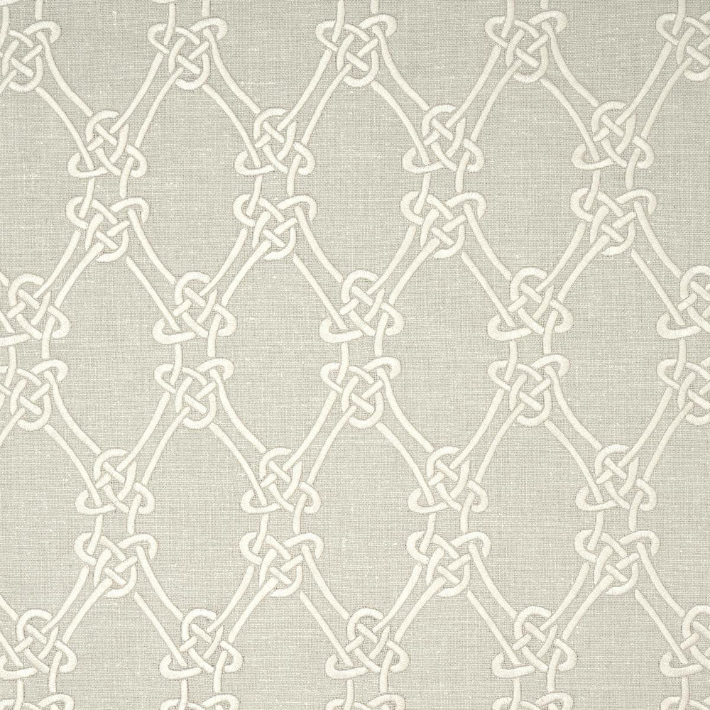 Gordian Weave Natural On Greige 2643921 by Schumacher Designer Fabric Au Naturel 6.12" - Swanky Fabrics -