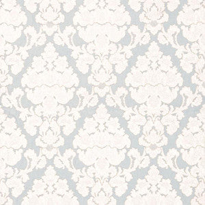 Montalcino Appliqu Damask Robin'S Egg 66591 by Schumacher Designer Fabric
