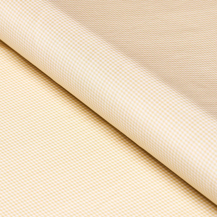 Dalton Silk Gingham Straw 3449001 by Schumacher Designer Fabric Chroma - Swanky Fabrics -