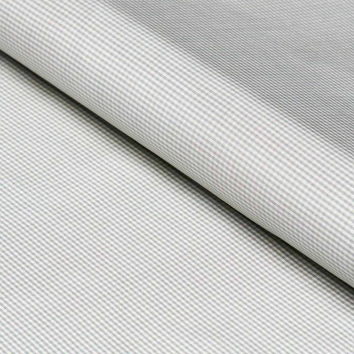 Dalton Silk Gingham Chambray 3449002 by Schumacher Designer Fabric Chroma - Swanky Fabrics -