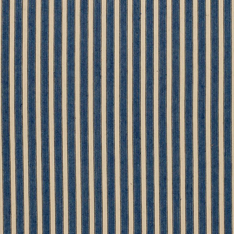 Antique Ticking Stripe Denim 3475004 by Schumacher Designer Fabric Sea Island Stripe 1.0" - Swanky Fabrics -