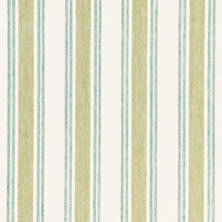 Leah Linen Stripe Sea Grass 3485000 by Schumacher Designer Fabric Sea Island Stripe 4.75" - Swanky Fabrics -