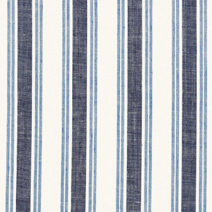 Leah Linen Stripe Sail 3485003 by Schumacher Designer Fabric Sea Island Stripe 4.75" - Swanky Fabrics -