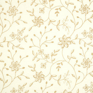 Georgia Linen Embroidery Sand 3491001 by Schumacher Designer Fabric