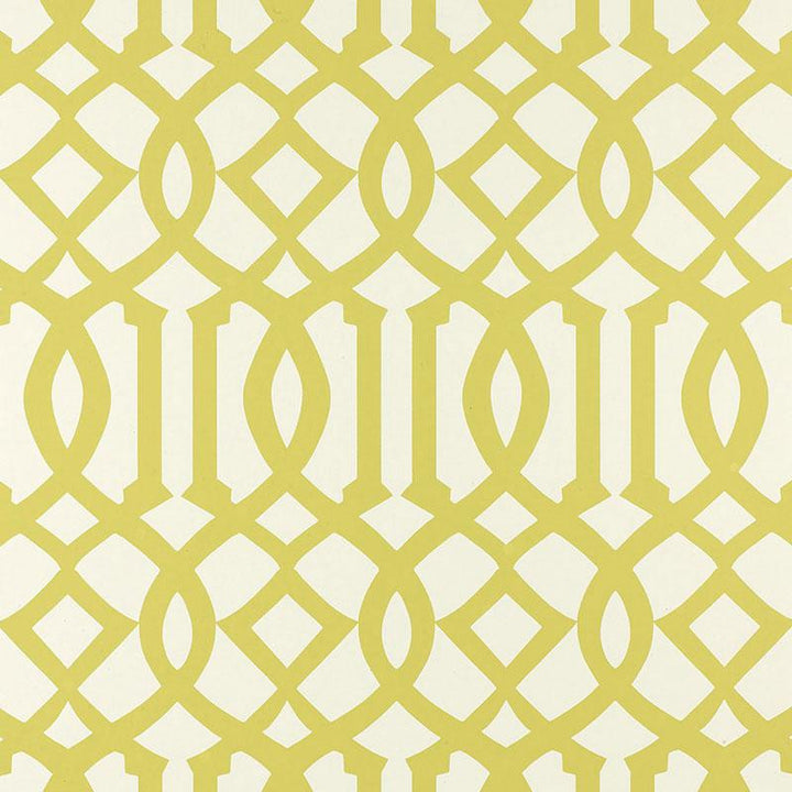 Imperial Trellis Citrine 2707213 by Schumacher Designer Wallpaper Print Happy 6.75" - Swanky Fabrics -