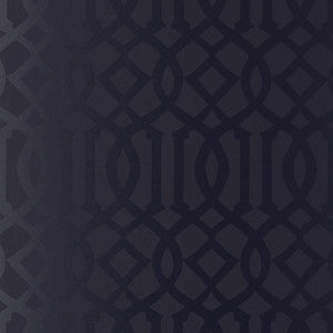 Imperial Trellis Onyx Gloss 2707215 by Schumacher Designer Wallpaper