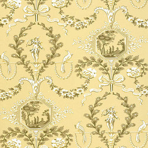 Jester Arabesque Sunlight 5004112 by Schumacher Designer Wallpaper