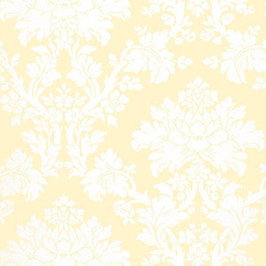 Tierni Damask Buttercup 5004461 by Schumacher Designer Wallpaper