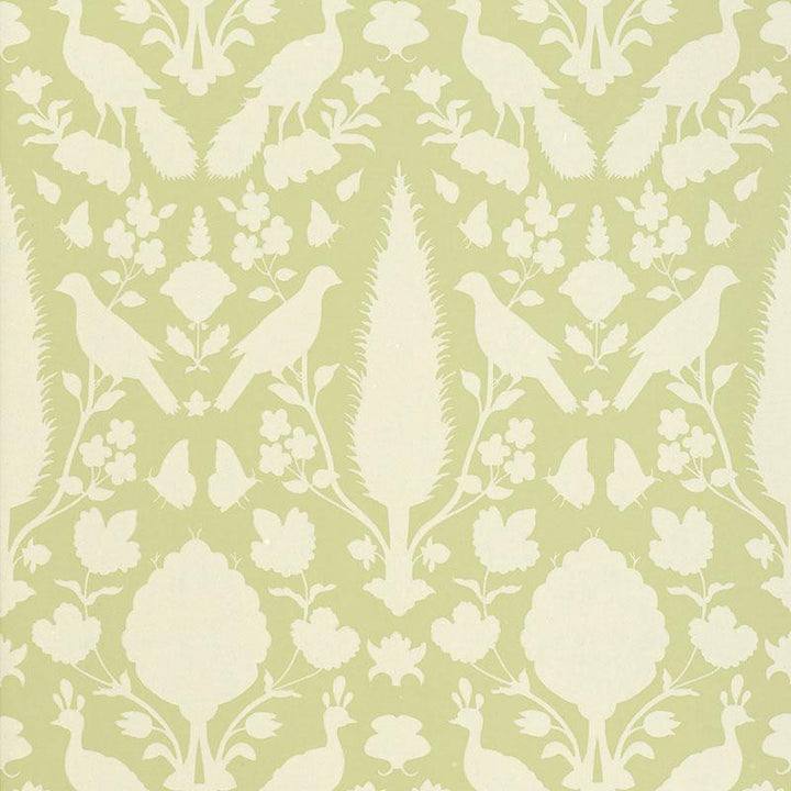 Chenonceau Sage 5004120 by Schumacher Designer Wallpaper Exuberant Prints 13.5" - Swanky Fabrics -