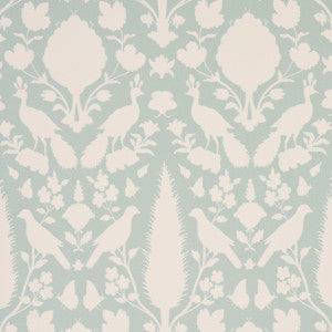 Chenonceau Aquamarine 5004122 by Schumacher Designer Wallpaper